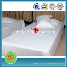 100% Baumwolle Bettwäsche Bettwäsche Bettwäsche in weißer Farbe gesetzt